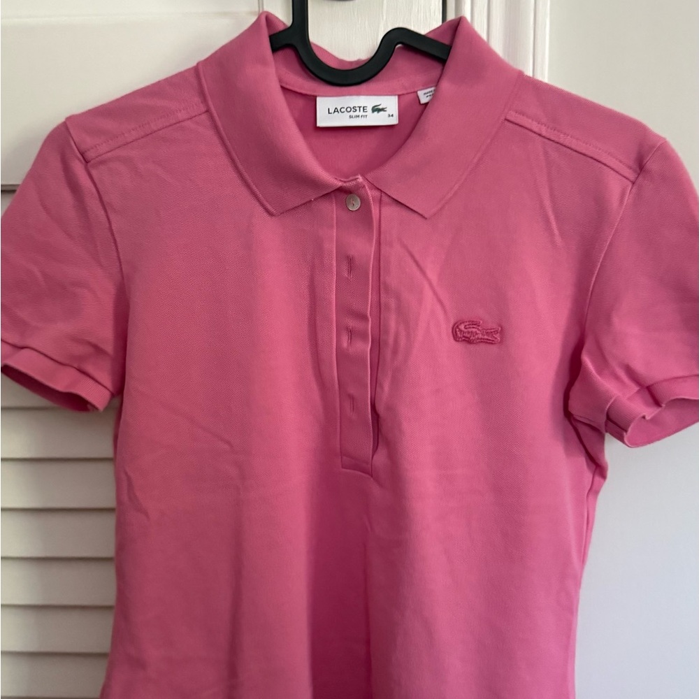 Lacoste Pink Polo Shirt size 34